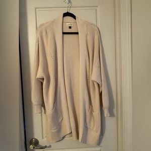Ecru long cardigan